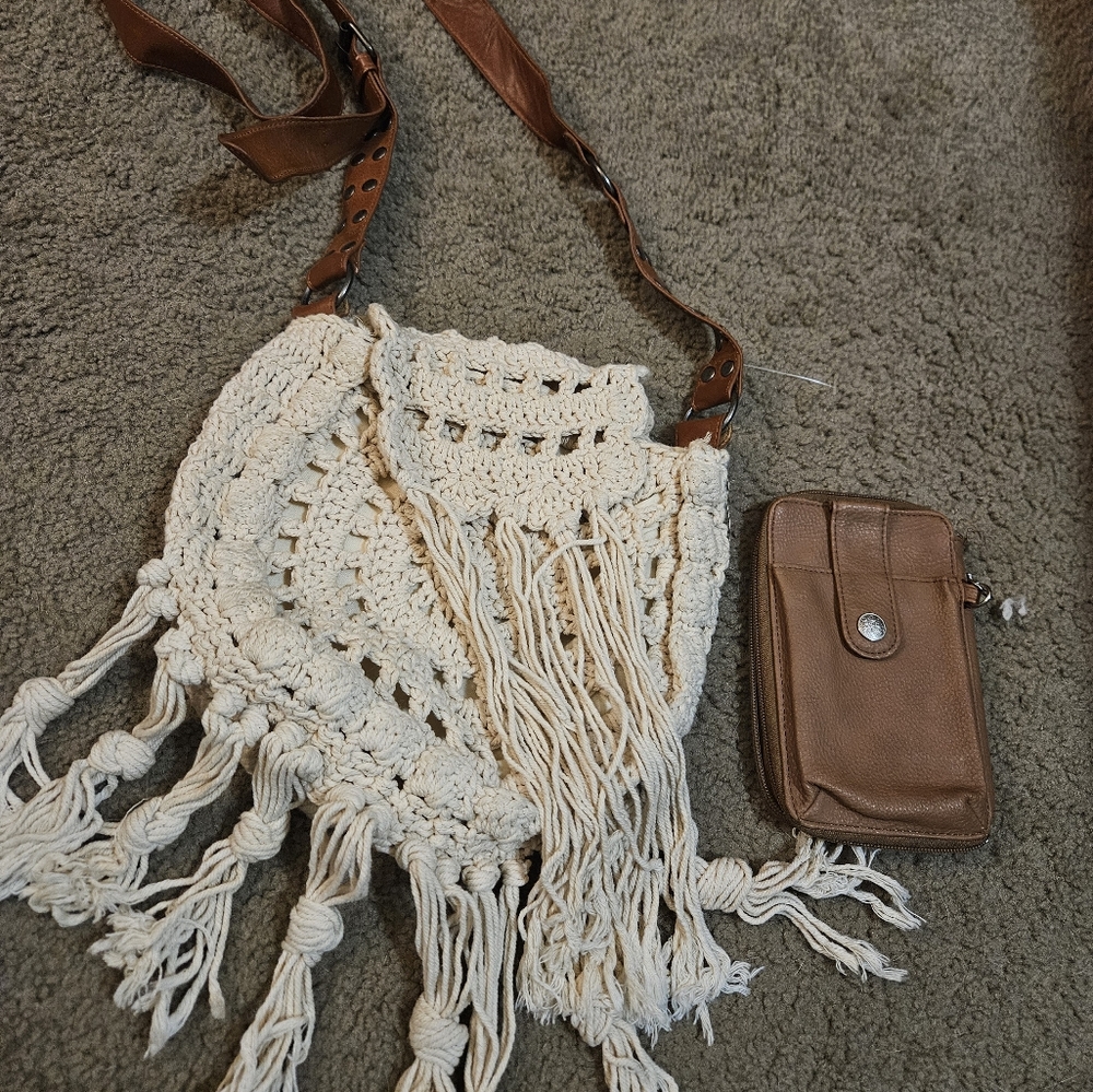 Massimo Supply Co Crochet like Purse with FREE Wallet